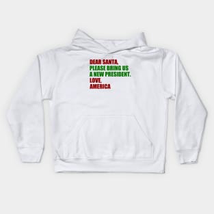 Dear Santa Anti Trump Humor Kids Hoodie